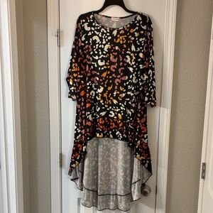 Chic High-Low Animal Print Dress